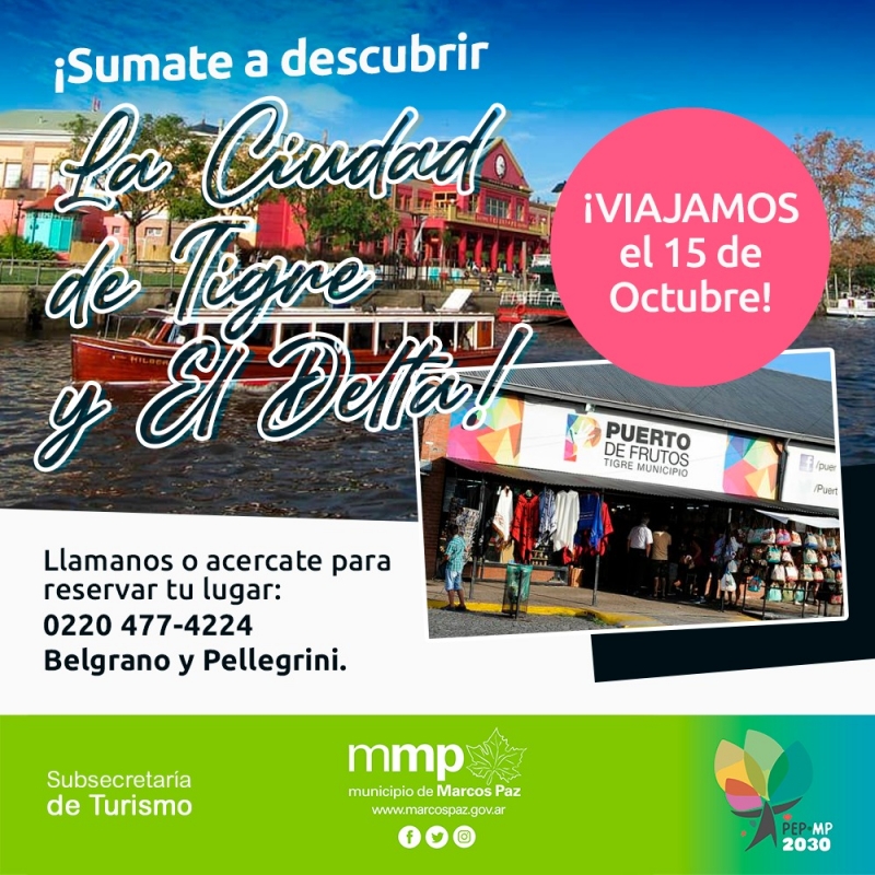 ¡Sumate a descubrir la Ciudad de Tigre y El Delta!