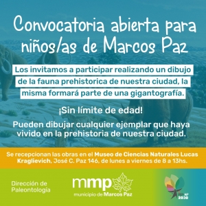 Convocatoria abierta a niños y niñas de Marcos Paz