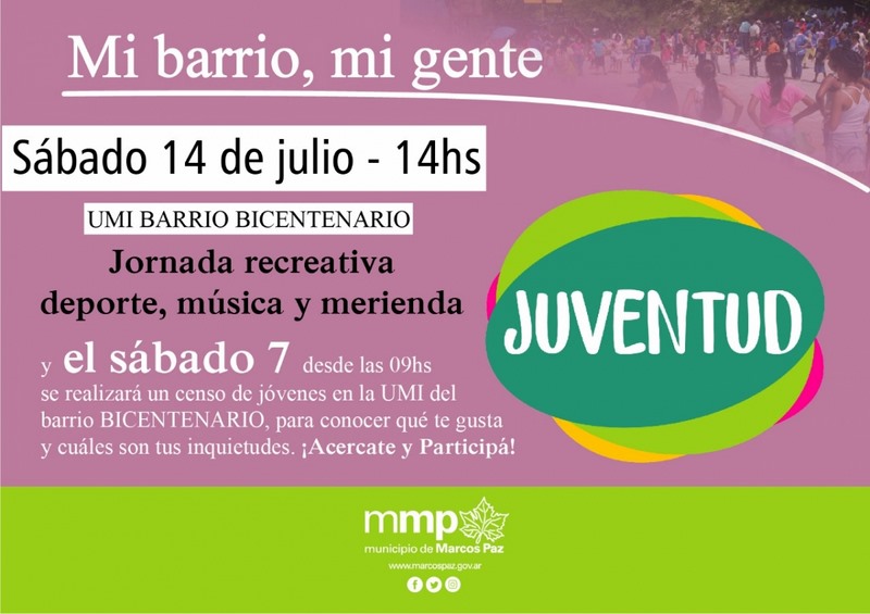 Este sábado empieza &quot;Mi barrio, mi gente&quot; en la UMI del Bicentenario