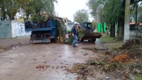 Limpieza integral en calles del casco urbano