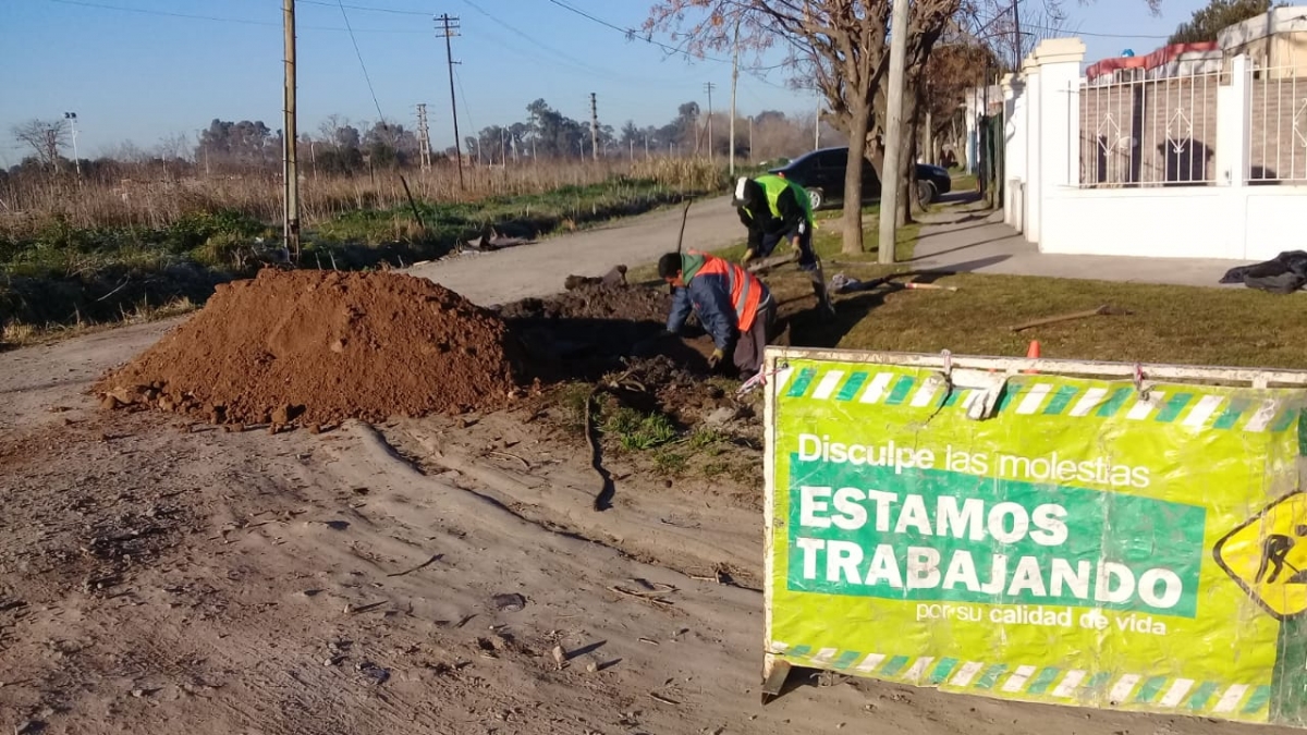 Reparación de caños de desagües en La Trocha