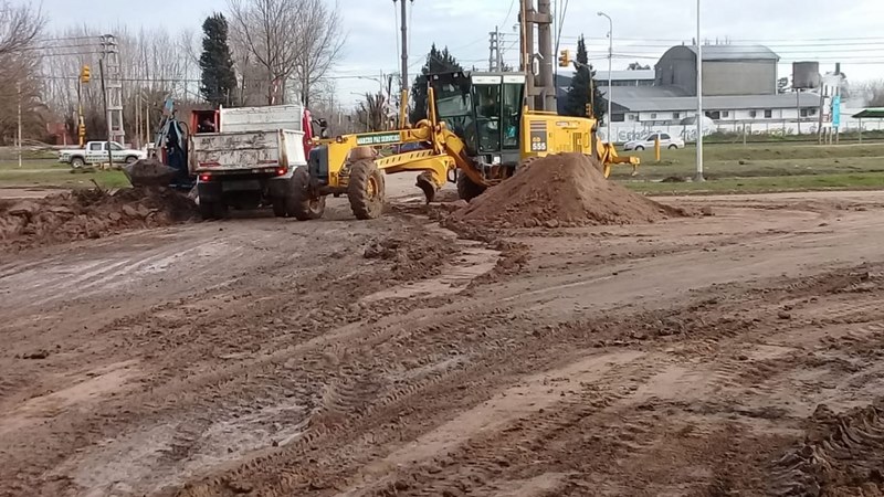 Trabajos en el barrio La Paz