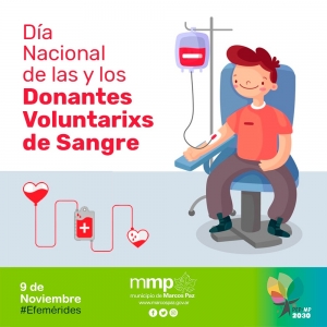 9 de noviembre: Día de las y los donantes voluntarios de sangre.