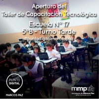 5°B de la Escuela N°17, en el Taller de Capacitación Tecnológica