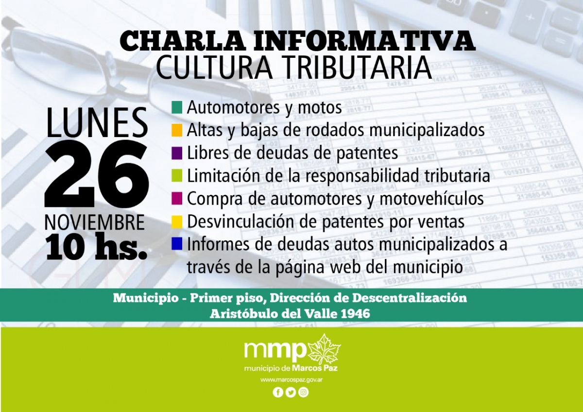 Charla informativa sobre CULTURA TRIBUTARIA