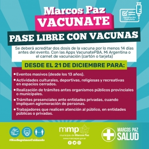 Pase libre con vacunas