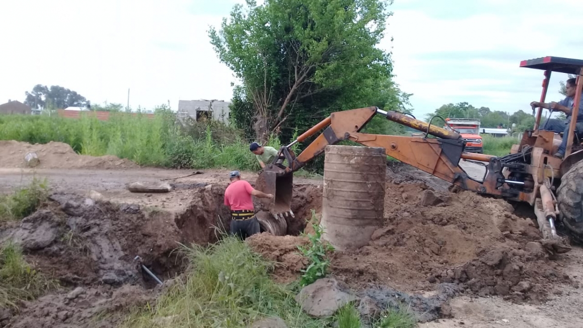 Ampliación de los canales pluviales en Martín Fierro