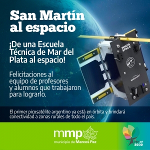 San Martín al espacio