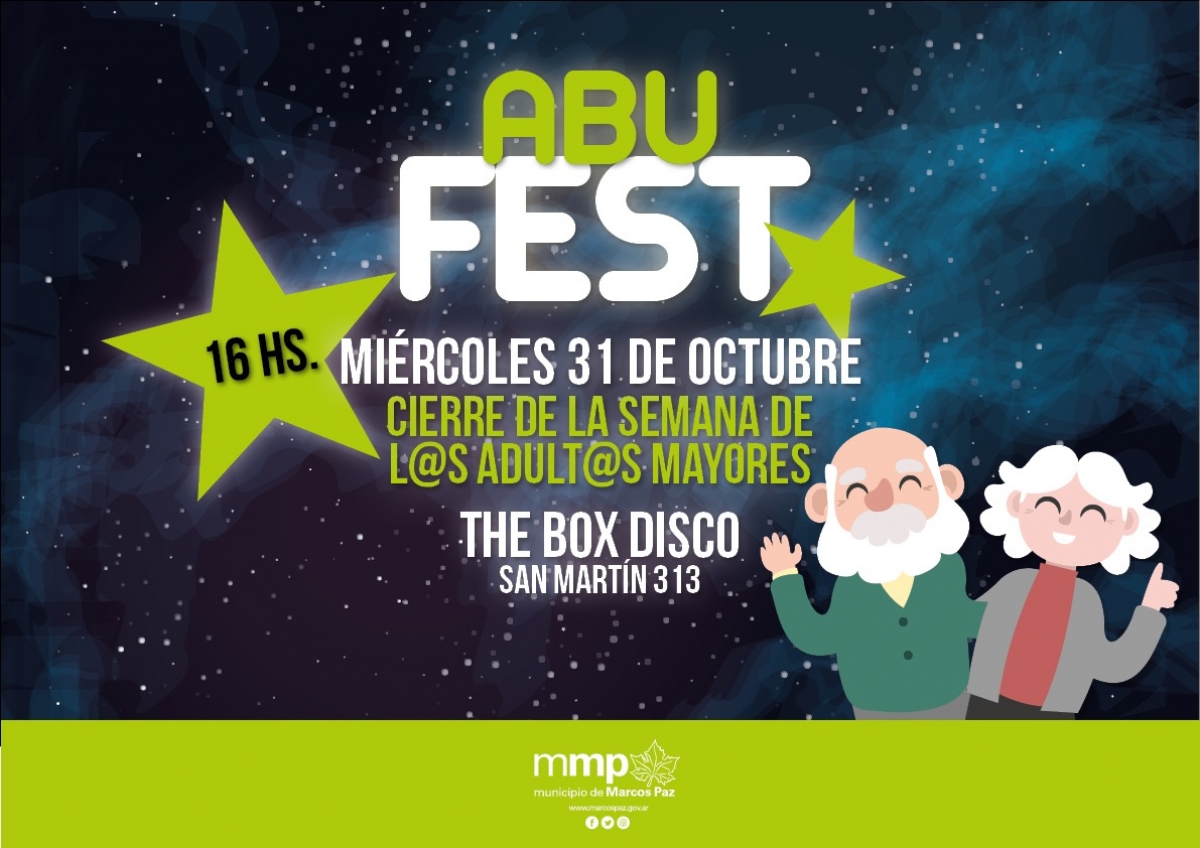 Cierra la Semana de las Personas Adultas Mayores con el Abu Fest en The Box