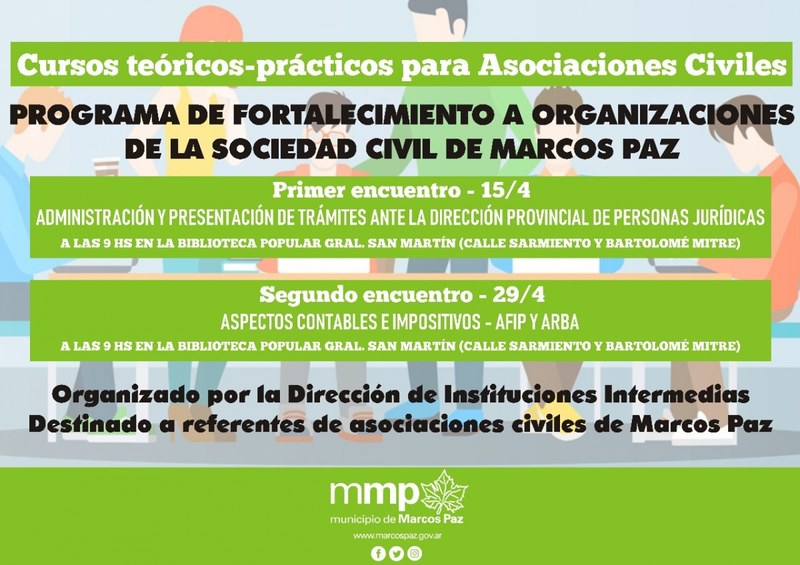 Cursos Teóricos Prácticos para Asociaciones Civiles