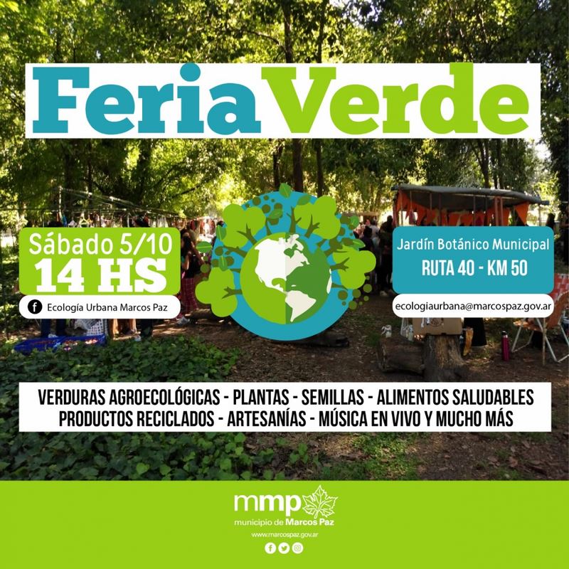 Sábado 5 de octubre, FERIA VERDE