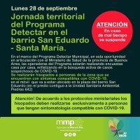 Jornada territorial del Programa DetectAR en los barrios San Eduardo - Santa María