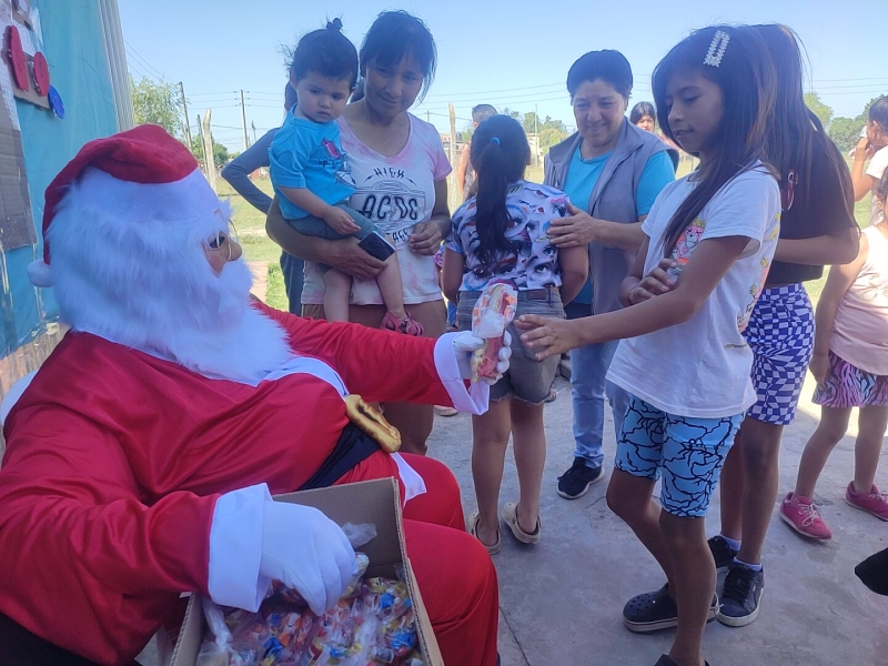 Papá Noel ya está recorriendo Marcos Paz