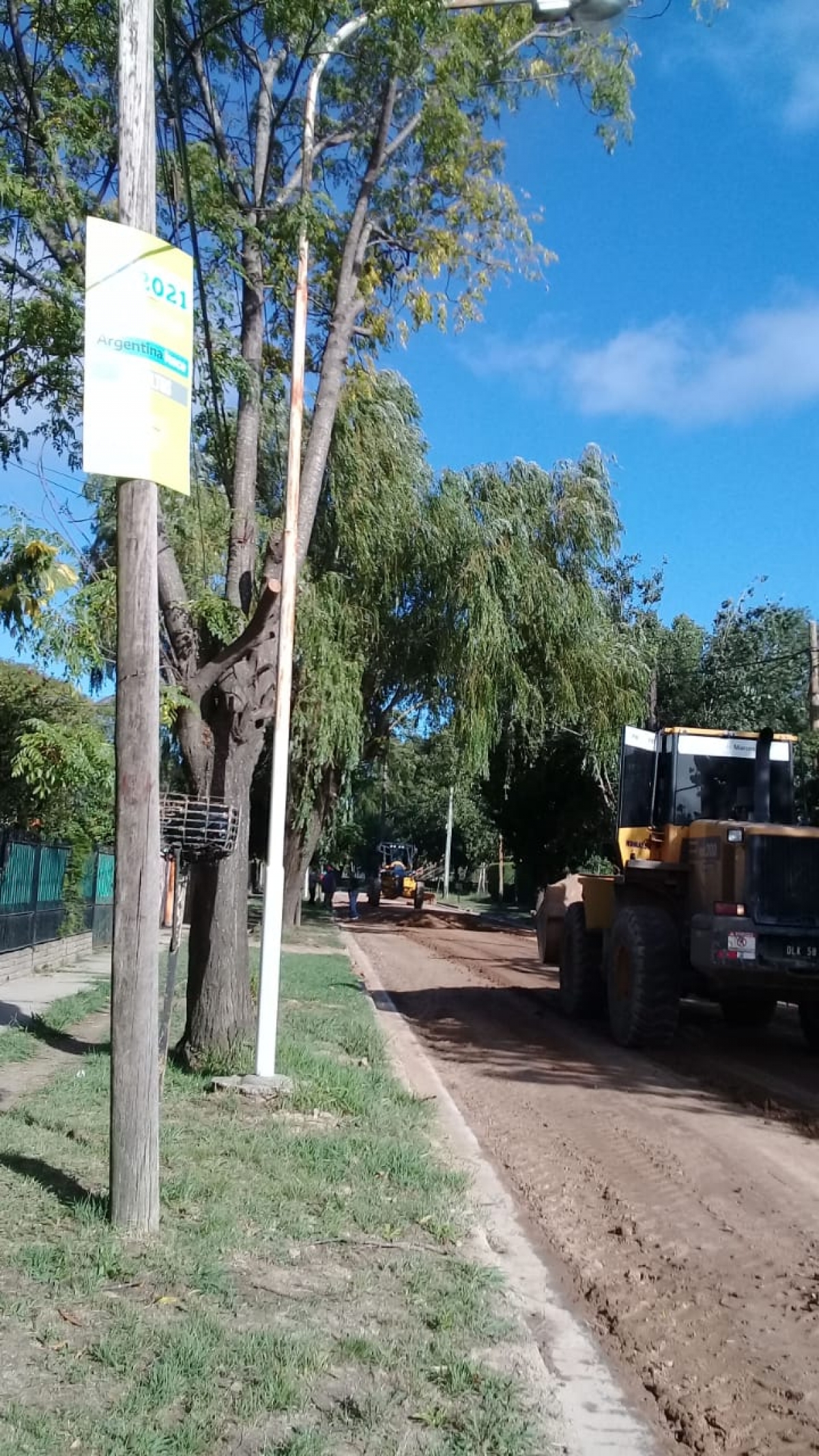 Trabajos de preparación de suelo en barrio La Paz