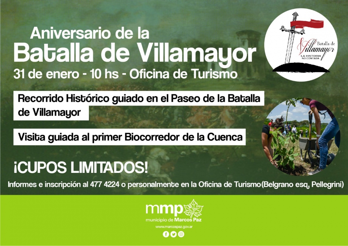 Jueves 31 de enero, recorrido histórico por el Paseo de Batalla de Villamayor