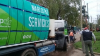 Limpieza de desagües pluviales en el barrio Gándara