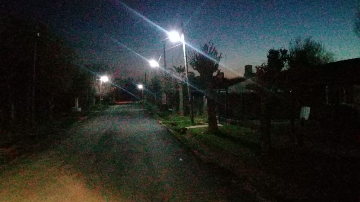 Nueva iluminación en el barrio Malvinas