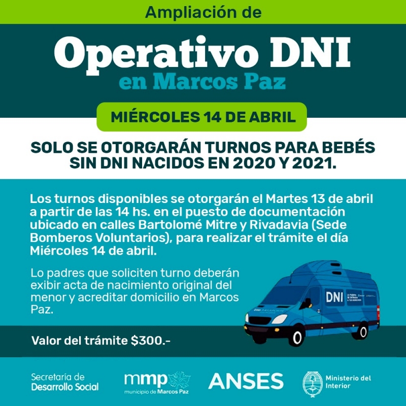 Extensión Operativo DNI