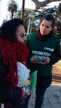 Jornada de la Mesa Preventiva de Salud en la plaza San Martín