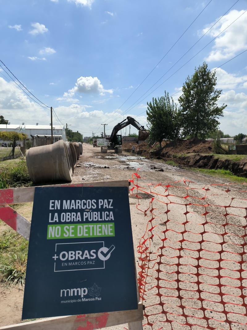 En Marcos Paz la obra pública no se detiene