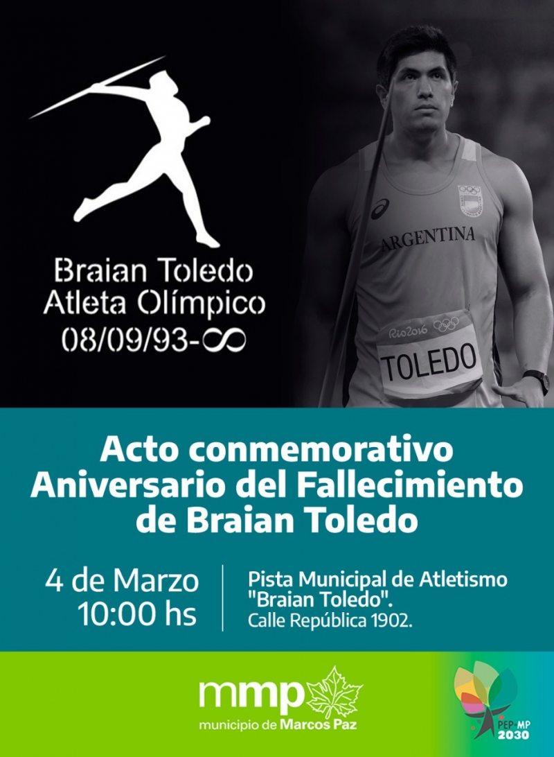 Acto conmemorativo con motivo del aniversario del fallecimiento de Braian Toledo