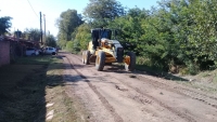 Nivelado de calles en Martín Fierro