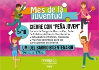 Este viernes, cierre del Mes de la Juventud con &quot;Peña joven&quot;