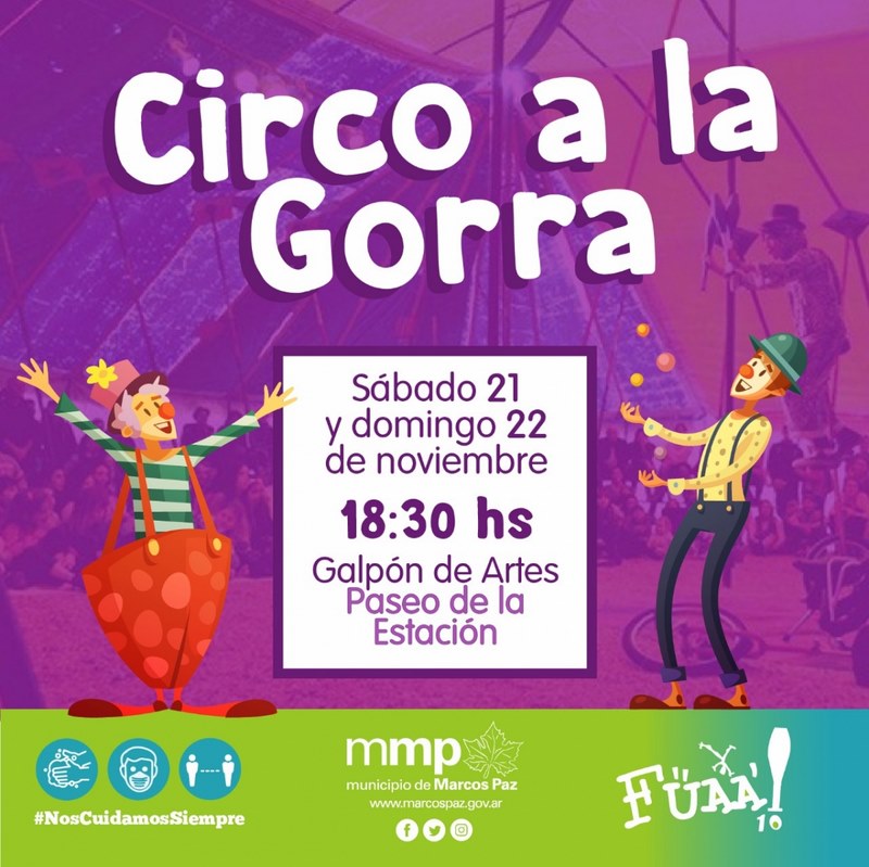 Este 21 y 22 de noviembre ¡Circo a la Gorra!