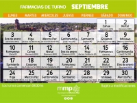 Farmacias de turno SEPTIEMBRE