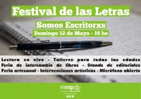 Domingo 12 de mayo, festival de las letras &quot;Somos Escritorxs&quot;