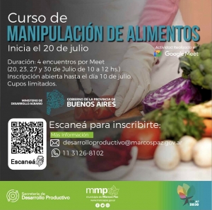 Curso de manipulación de alimentos