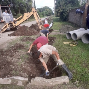 Colocación de caños de desagües