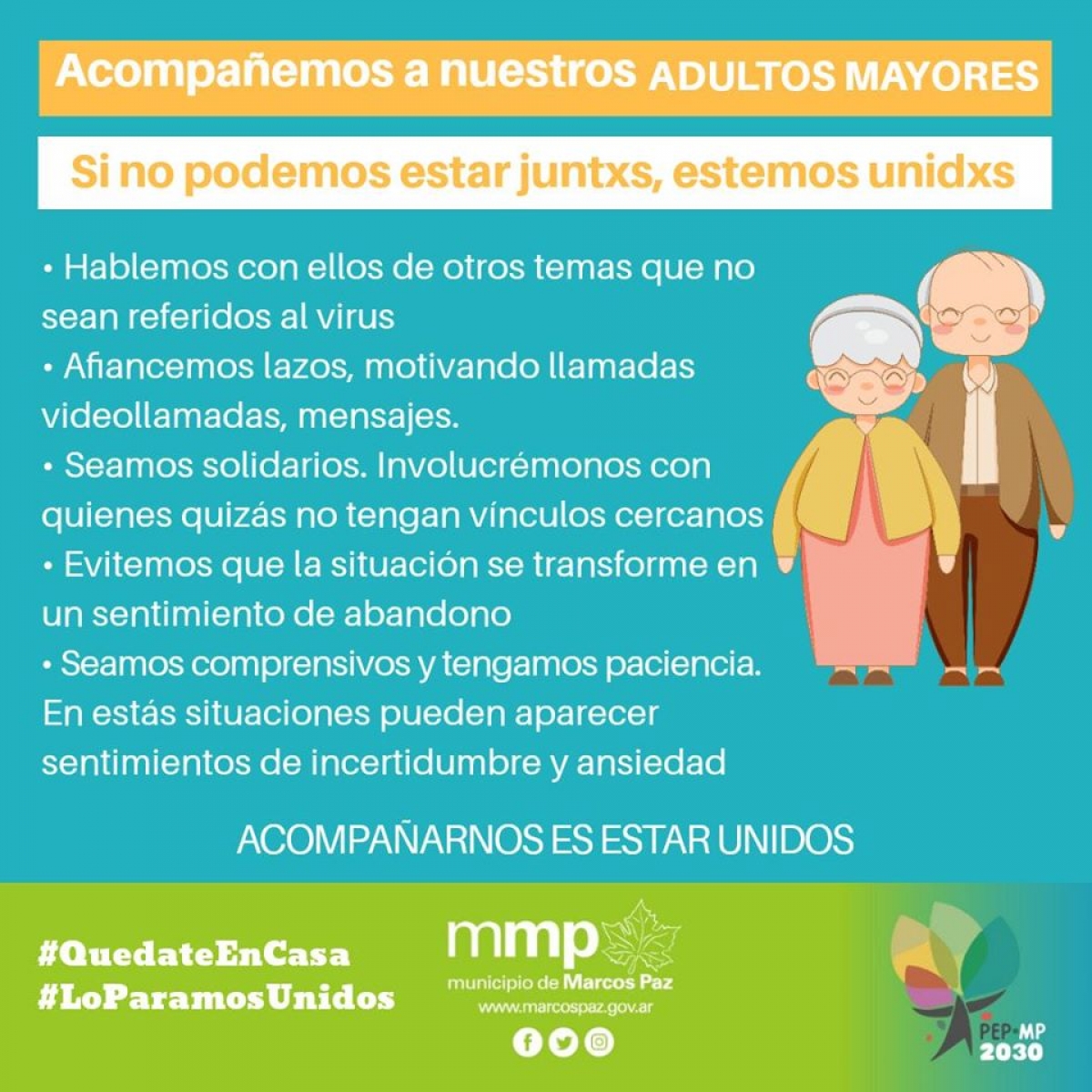 Acompañemos a nuestros adultos mayores