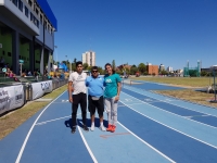 Alumnos de la escuela Municipal de Atletismo, en el Grand Prix Sudamericano