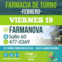 Farmacia de turno 19 de febrero