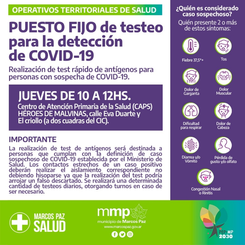 Operativos territoriales de salud