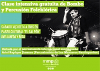 CLASE INTENSIVA GRATUITA DE BOMBO Y PERSUSIÓN FOLKLORICA