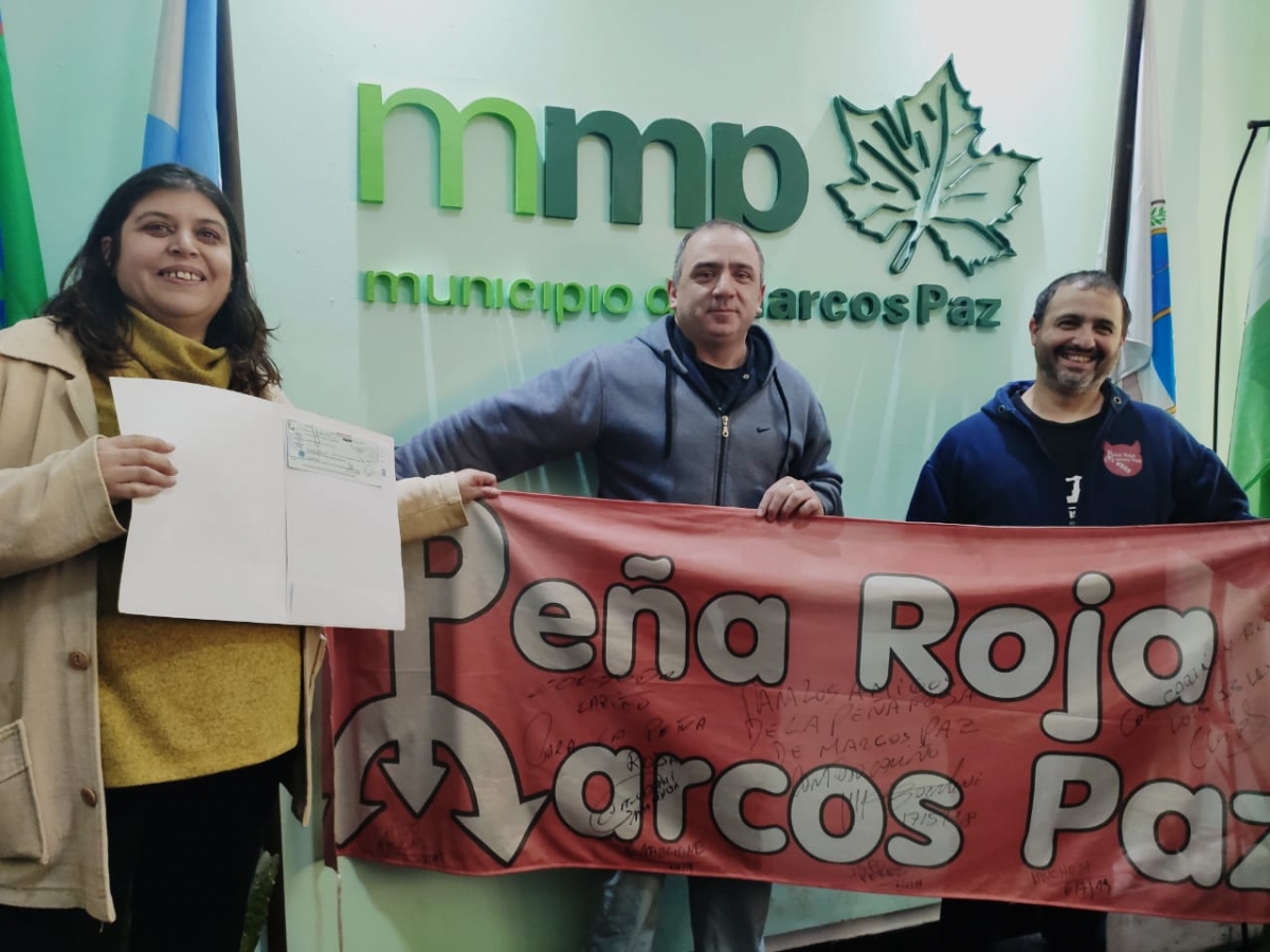 Apoyo a la Peña Roja para actividades solidarias del Día de la Niñez