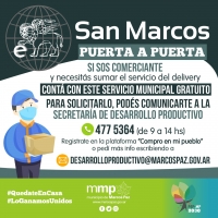 Servicio de entrega municipal gratuito &quot;San Marcos Puerta a Puerta&quot;