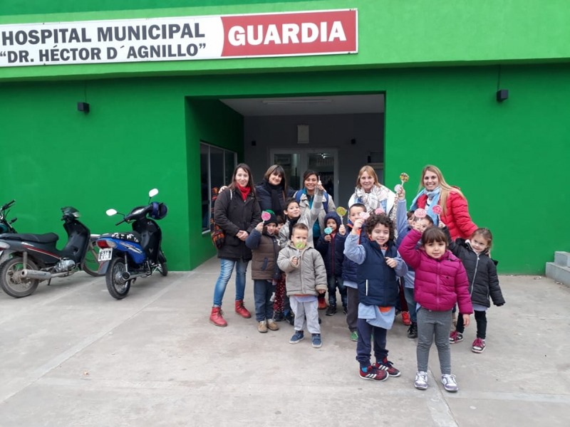 El Jardín de Infantes Rural 904 visitó el Hospital Municipal