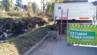 Zanjeo del desagüe pluvial de la calle Moreno