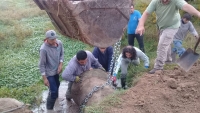 Reposición de caños de desagüe en Urioste