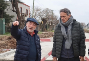 Curutchet y Katopodis recorrieron obras en Marcos Paz