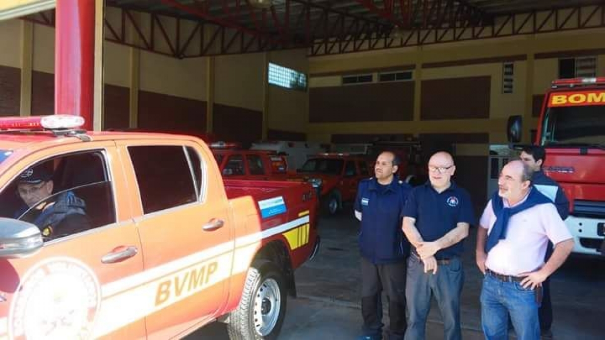 Curutchet, en la presentación de un nuevo móvil para el cuerpo de Bomberos