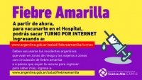 Vacunación contra la fiebre amarilla en el Hospital de la Cuenca Alta SAMIC