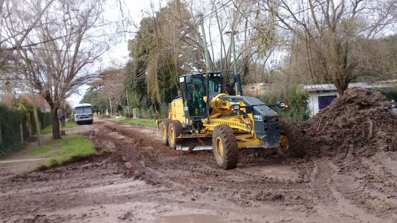 Trabajos en la calle Gianone