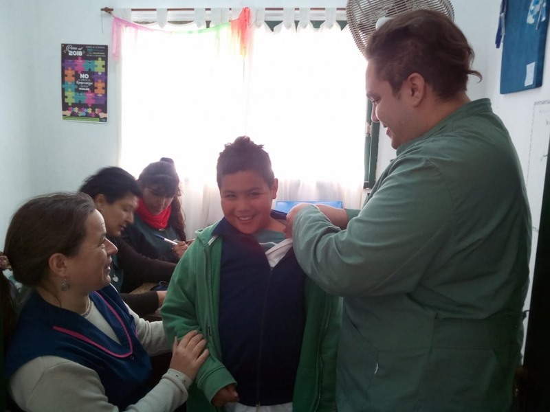 Jornada de vacunación antigripal en la Escuela N°501