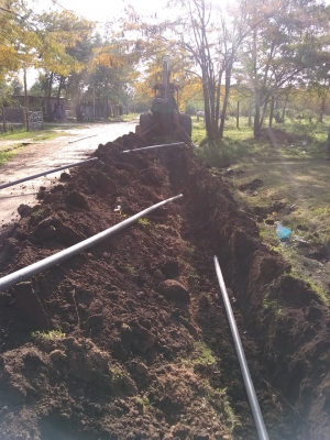 Ampliación de la red de agua en el barrio Santa María