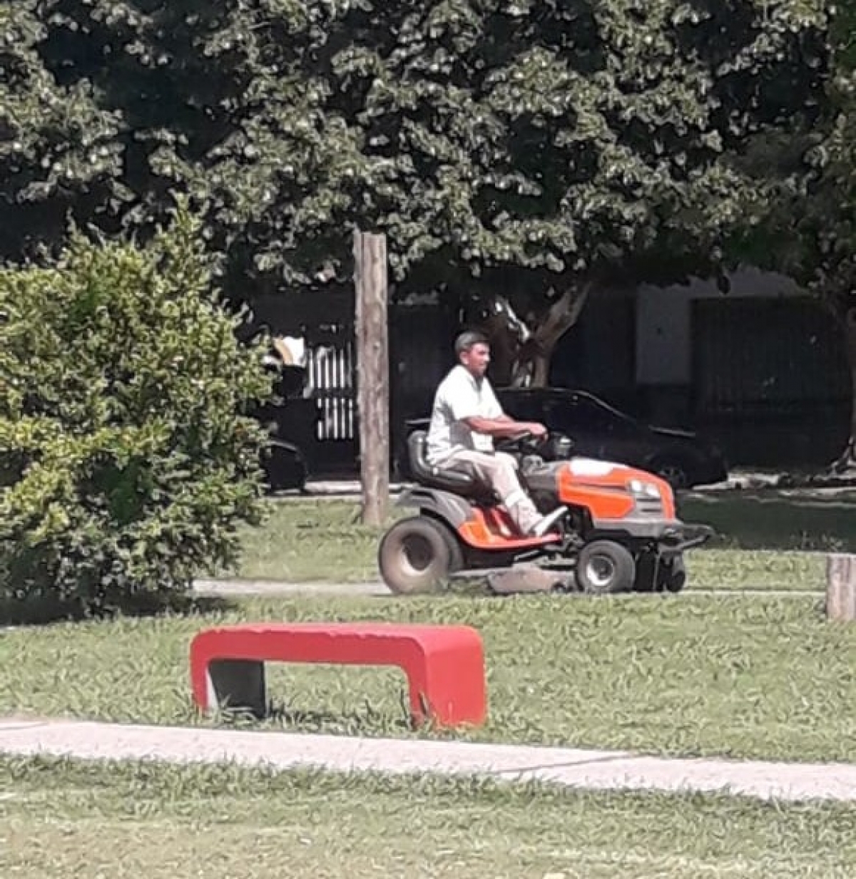 Corte de pasto en plazas y parques del casco urbano