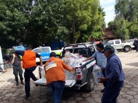 Operativo de abastecimiento de agua potable en Santa Rosa